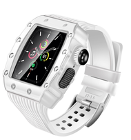 ตัวเรือนนาฬิกาโลหะ + สายนาฬิกาโลหะ40มม. 41มม. 44มม. 45มม. สำหรับนาฬิกา Apple 9 8 7 6 5 4สายนาฬิกาข้อมือซิลิโคนสำหรับ I Watch Series SE อะลูมินัมอัลลอยชุดอุปกรณ์ดัดแปลง (ไม่รวมนาฬิกา)