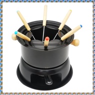 (M C N S)Chocolate Fondue Maker Set Multifunction Carbon Steel Ice Cream Chocolate Cheese Hot Pot Melting Pot Fondue Set