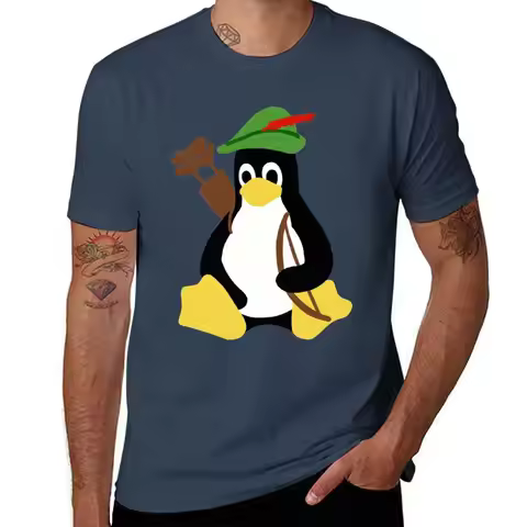 Robin Tux - Arch Linux Penguin T-Shirt Urban Style Print T-Shirt