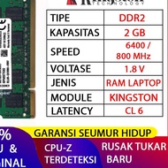 Kingston DDR2 LAPTOP RAM 2GB 6400/800mhz ORI RAM SODIMM 1.8v 2GB