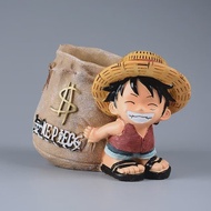 Anime One Piece Luffy 10Cm Nhựa Bút Tập Thể Monkey D. Luffy Để Bàn Bút Chì Nồi Hình Hành Động Cho Vă