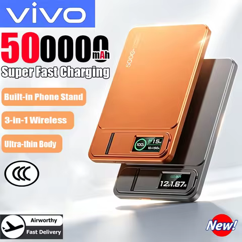 VIVO 500000mAh Magnetic Wireless PowerBank Portable Power Bank Slim Original for iPhone 17/16/15/14 