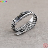 BOCAI S925 Sterling Silver Charm Bracelets  Popular PiXiu Prayer Wheel Hand String Pure Argentum Men