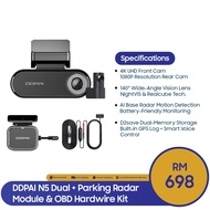 DDPAI N5 Dual + RADER 4K Ultra HD GPS Front & Rear Recording Dash Cam – Original 18 Months Warranty 