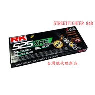 RK 525 Gold Black XRE 120L Oil Seal Chain STREETFIGHTER 848