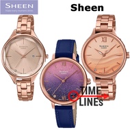 Sheen CASIO ของแท้ รุ่น SHE-4062PG-4A SHE-4548PGL-4A SHE-4550PG-4A นาฬิกาข้อมือผู้หญิง งานดีไซน์ เรี