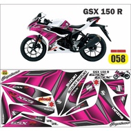 GSX 150 R graphic striping GSX 150 R graphic decal/ GSX 150 R graphic variation/