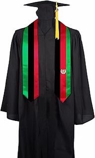 Afghanistan Flag Graduation Stole Sash, Afghanistan Flag Graduation Shawl Sash Stole Wraps Scraf For