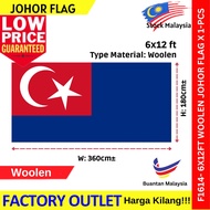 【EXTRA BIG】6X12FT Johor Darul Tazim Bendera Negeri Johor Johor Flag Woolen Flag Negeri -F1614