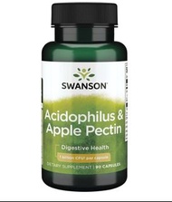🌈蘋果果膠 (丁酸鹽 Butyrate ) + 乳酸菌 🌈Swanson SW1380 Acidophilus ＆Apple Pectin 10 億個 嗜酸菌 乳酸菌 蘋果果膠膠囊 300MG 90粒