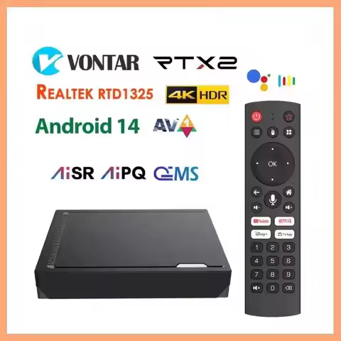 Set Top Box Android 14.0 RT-X2 Android 14 TV Box Realtek1325 CPU Support AI-PQ AI-SR 1000M 2T2R Wifi