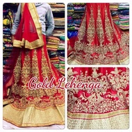 Dijual Gaun Pengantin Gold Lehenga India Sari Premium Tbk