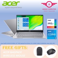 Acer Swift 3 SF314-59-50LL 14'' FHD Laptop Pure Silver ( I5-1135G7, 8GB, 512GB SSD, Intel, W10, HS )2 Year Acer