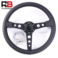 BLACK EDITION 14inch/350mm Italy momo P5 prototipo Genuine Leather Drift Sport Steering Wheel