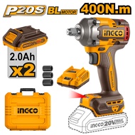 INGCO บล็อกกระแทกไร้สาย รุ่นใหม่ แรงบิด 400Nm. 4หุน Brushless motor รุ่น CIWLI2040 (เครื่องเปล่าครบช