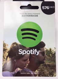 Spotify 實體優惠禮品卡 Gift card年卡
