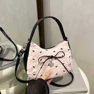 2025 New Bow Crescent Underarm Bag Women High-value Shoulder Bag Bag Shoulder Style Harajuku E7t0