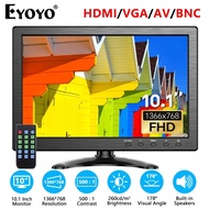 Eyoyo 10.1" HD Desktop Monitor – 1366x768 Resolution, Built-in Sound | Remote, Compatible with CCTV/