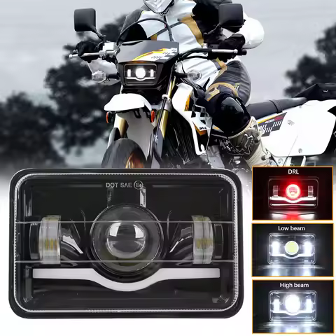 Projector 4"x6" LED Headlight H4656 H4651 LED Headlamp For Suzuki DRZ400S DRZ400SM DRZ250 DRZ400 DRZ