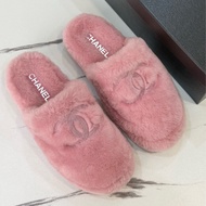 （全新閒置）香奈兒24B粉色毛毛拖鞋 38碼