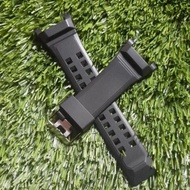 HITAM D-ziner DZ-8289 Black Rubber Watch Strap