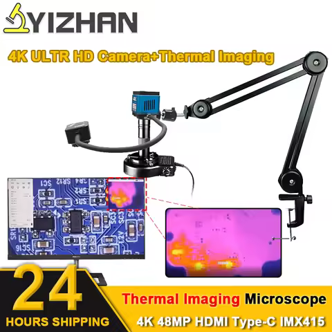 4K Ultra HD Digital Microscope for Electronics HDMI Type-C 1080P 60FPS IMX415 Camera With Mouse Ther
