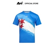 ARI ADEPT CHICAGO26 GRAPHIC RUNNING TEE - BLUE เสื้อวิ่ง อาริ CHICAGO26 สีฟ้า