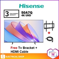 Hisense 50'' 50A7Q / 55'' 55A7Q 4K UHD A7Q Series Smart tv Television (FREE HDMI CABLE AND TV BRACKE