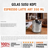 Glass Milk Jug Espresso Latte Art Stainless Steel 350ml | [Unit: One Two Cups]