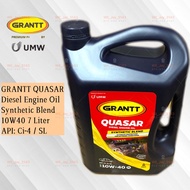 7L GRANTT QUASAR 10W40 SEMI SYNTHETIC DIESEL ENGINE OIL API: CI-4/SL HILUX TRITON D-MAX NAVARA COLOR