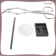 1Set Metal Melting Kit Graphite Casting Mold with Crucible Tongs for Jewelry Making