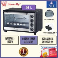 Butterfly 46L 1800W Electric Oven with Rotisserie &amp; Convection Function - BEO-5246 BEO5246