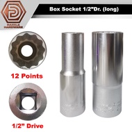 Box socket 1/2" drive 12 points long spanner box socket 1/2" dr 12pt long type