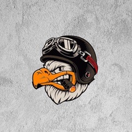 Motorcycle Sticker Owl Texture Retro Helmet Sticker Car Sticker Electric Body Decoration Scratch Cov
