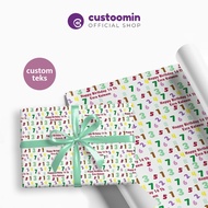 Custom Number Theme Text Wrapping Paper - (4 Sheets A3+ Size 32x48.5 cm) | Custoom.in