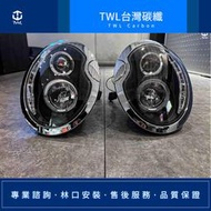 TWL台灣碳纖 台灣製造 高品質 For MINI R53 R50 01~08年 R8大燈 黑底 光圈魚眼 投射大燈
