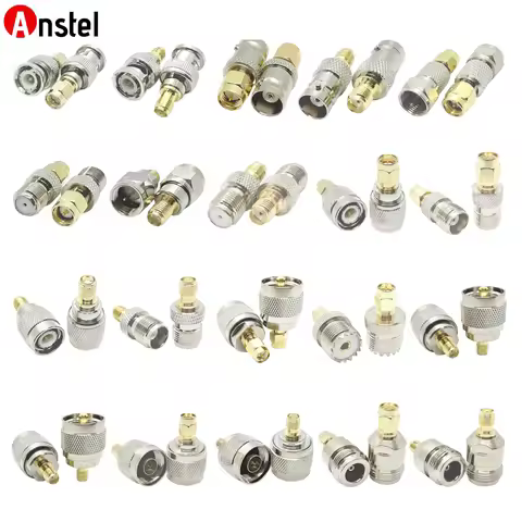 SMA RF Coaxial Adapter SMA Male Female to F Type N Q9 BNC UHF PL259 SO239 TNC Connector Pure Copper 