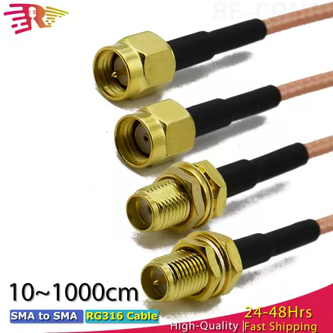 RG316 Cable SMA to SMA Male Female Connector Antenna extension jumper RF cable Pigtail Adapter For W