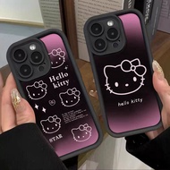 For Realme V50 V50A V23 V23i GT Master Edition GT Neo 5SE Flash GT NEO2T Narzo 50 30 50A 50i Prime Casing Cool Black Purple Gradation Kitty Couples Angel Eyes Phone Case Soft Cover