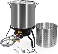 Barton 52Qt Turkey Deep Fryer w/High Pressure Burner All Purpose Aluminum 80,000 BTU Outdoor Boiler