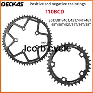 DECKAS 110BCD Round 36T/38T/40T/42T/44T/46T/48T/50T/52T/54T Road Chainring Aluminum Chainring Road Bike Crankset Aluminum Round Chainring