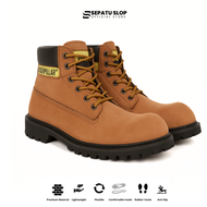 Sepatu Safety Pria Boots Caterpillar Ujung Besi Sefty Boots Steel Toe - Sepatu Kerja Proyek Septi Tr