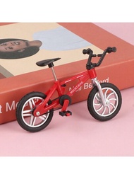 1入復古風迷你指頭自行車組裝模型玩具禮物,攜帶方便的微型玩具