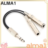 ALMA 6.35mm Male to 2 6.35mm Female, 20cm/7.87in Male to 2 Female Breakout Splitter Cable, Electric 