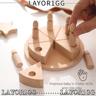 LAYOR1GG Simulation Birthday Cake, Interactive Games Food Cutting Beech Wooden Pallets,  Pretend Pla