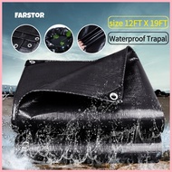 ✙ ♀ Trapal waterproof makapal 9FT×12FT(with holes)Tarpaulin Tolda Sakolin Multi-Purpose Poly Black
