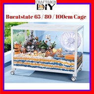 Bucatstate 80cm 100cm Metal Cube Hamster Cage Transparent Small Animal Cage Snake Cage 仓鼠笼 布卡星魔缸
