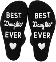 Best Daughter Ever Socks for Girls Mother‘s Day Gift for Daughters Crew Sock for Teen Girls Daughter
