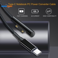 65W 15V 4A Laptop Charging Cable ic High Speed PD Fast Charge Type-C Notebook Power Adapter Converter Cord for Microsoft Surface Pro 3/4/5/6/Go/Book 1/Book 2