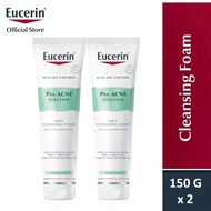 Eucerin ProACNE Solution Cleansing Foam 150G TwinPack | Face Wash | Cleanser | Acne Prone Skincare |